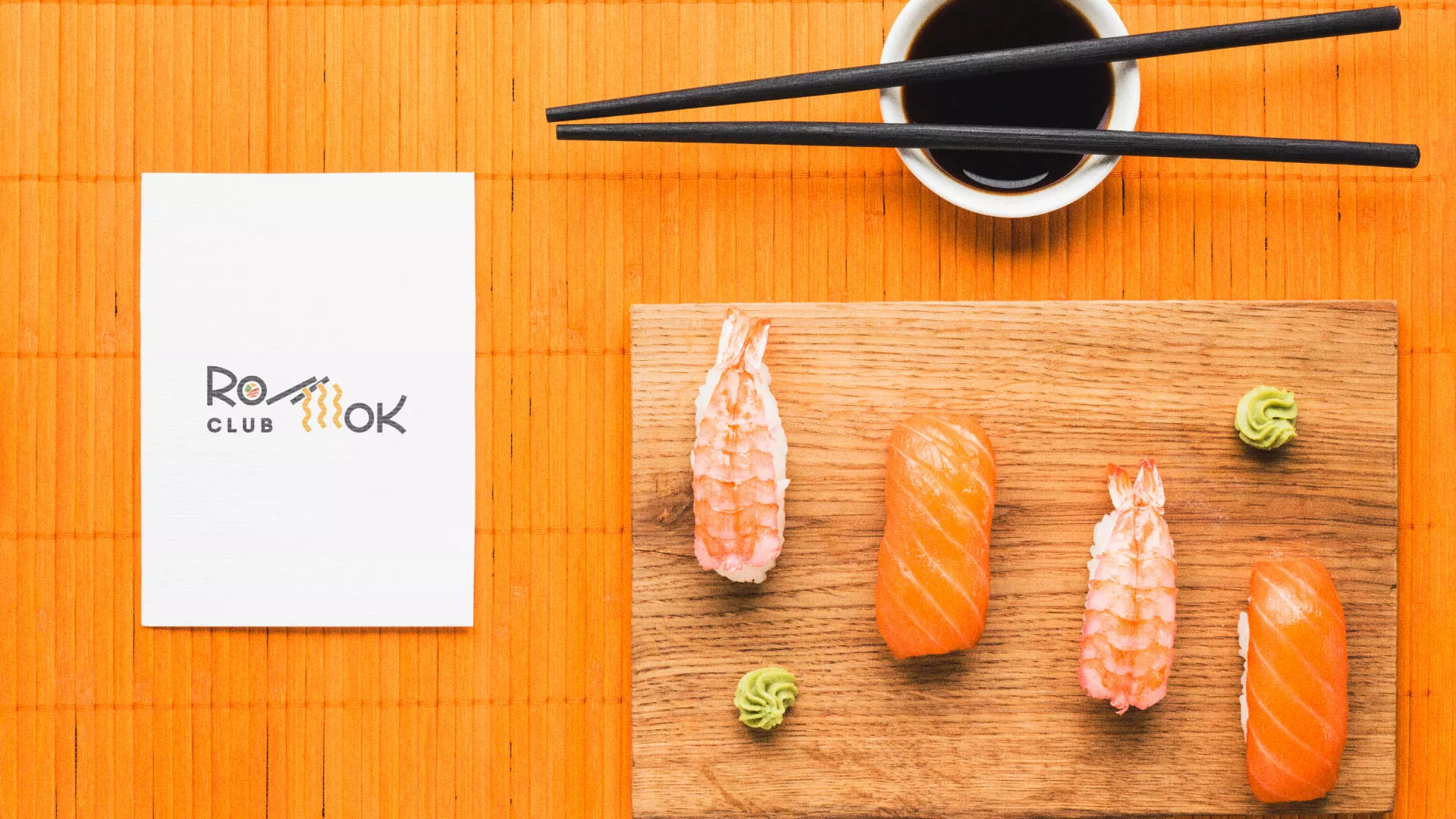 Создание логотипа суши-бара «Roll Wok Club» в Каспийске