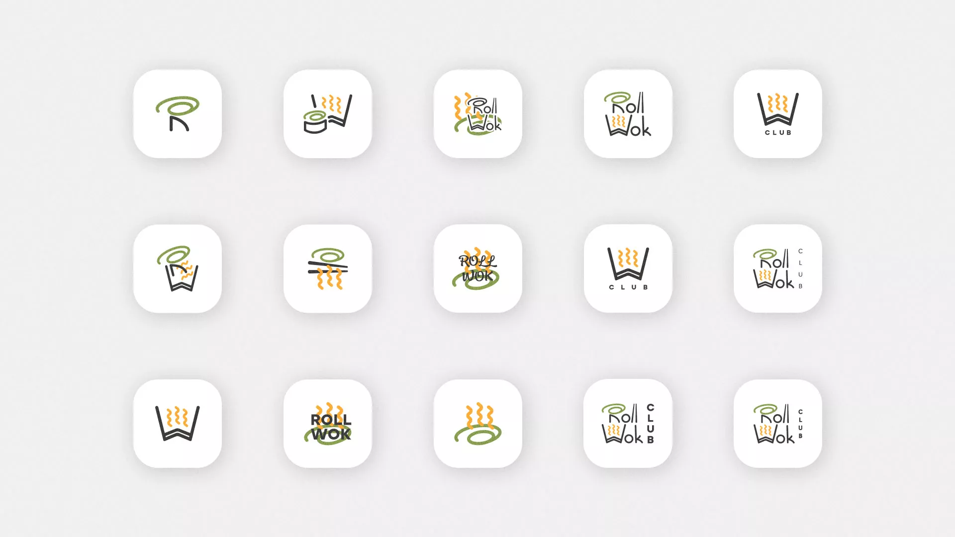 Разработка иконки приложения суши-бара «Roll Wok Club» в Каспийске